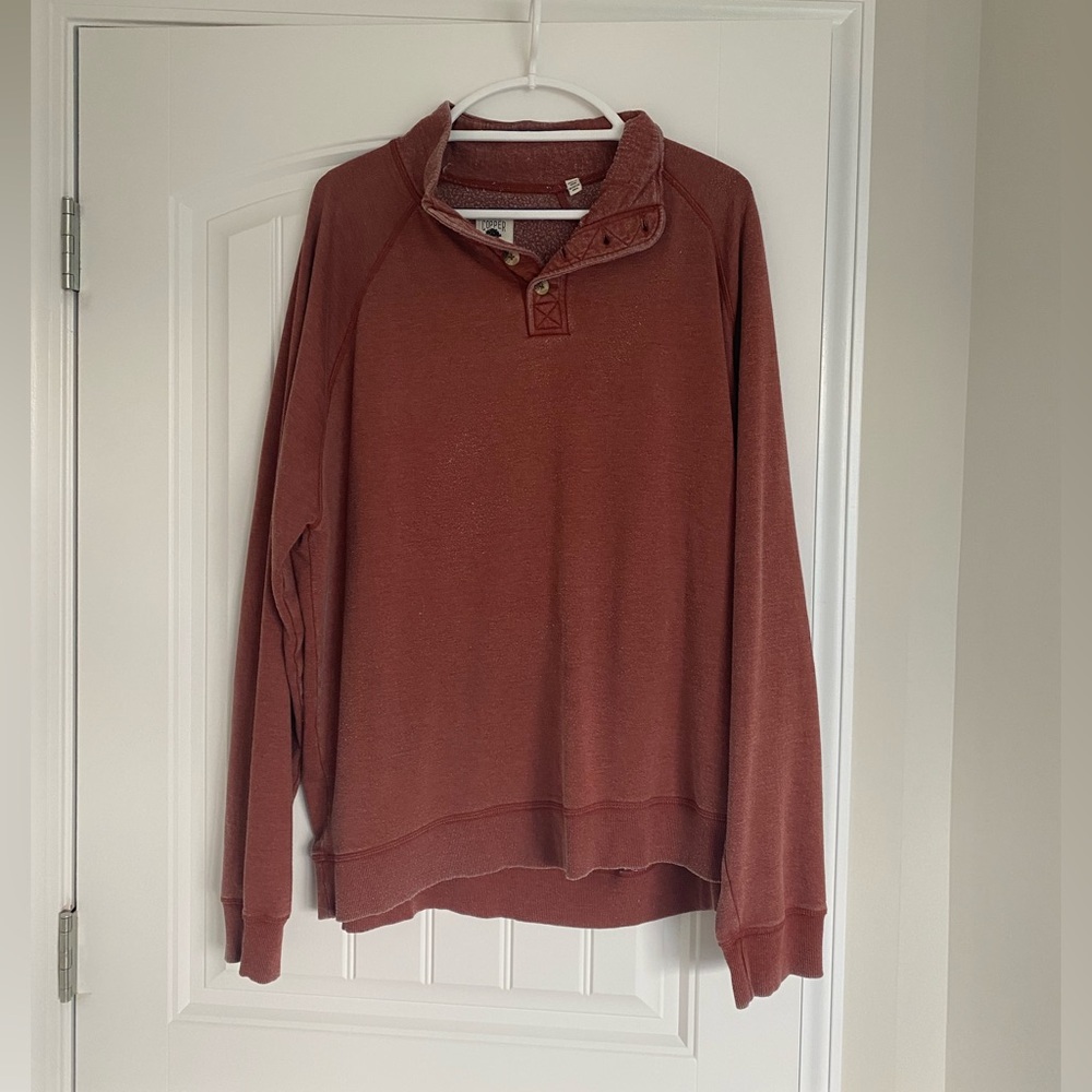 Men's Rust Copper and Oak Pullover Sweater